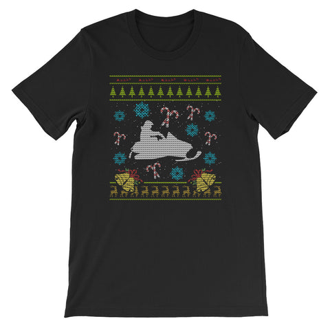 Snowmobile Christmas Ugly Sweater Design
