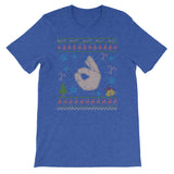Ok Hand Sign Emoticon Icon Happy Christmas Ugly Design