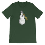 Funny Christmas Music Snowman Saxophone Player Saxophonist