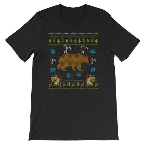 Grizzly Bear Christmas Ugly Sweater Alaska Design