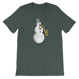 Funny Christmas Music Snowman Saxophone Player Saxophonist