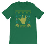 Rock Christmas Ugly Sweater Rock N Roll Music Design