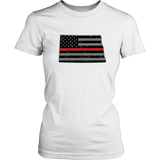 North Dakota Firefighter Thin Red Line