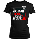 Awesome Michigan Firefighter Dad - Shoppzee