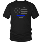 Thin Blue Line Valentines Day Police and LEO Shirt