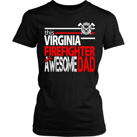 Awesome Virginia Firefighter Dad - Shoppzee