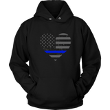 Police Thin Blue Line Heart
