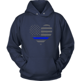 Police Thin Blue Line Heart