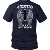 Police Thin Blue Line Cross Jesus Guardian Angel Shirt