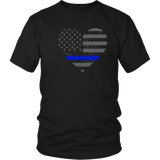 Police Thin Blue Line Heart