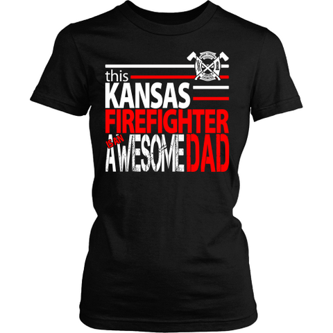 Awesome Kansas Firefighter Dad - Shoppzee