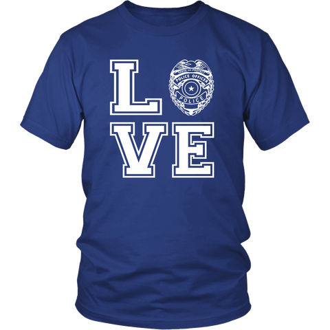 Police and Law Enforcement Love T Shirt