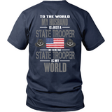 Husband State Trooper (backside design only)