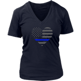 Police Thin Blue Line Heart