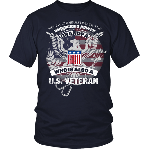 Veteran Grandpa-Never Underestimate The Tenacious Power of A Grandpa - Shoppzee