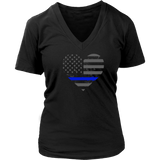 Police Thin Blue Line Heart