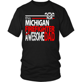 Awesome Michigan Firefighter Dad - Shoppzee