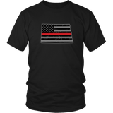 North Dakota Firefighter Thin Red Line