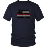 North Dakota Firefighter Thin Red Line