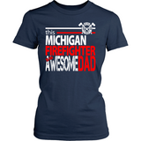 Awesome Michigan Firefighter Dad - Shoppzee