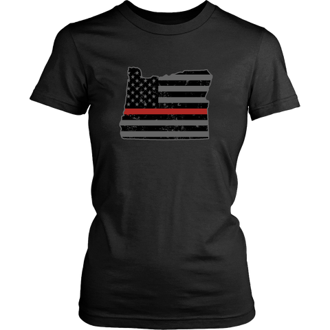 Oregon Firefighter Thin Red Line