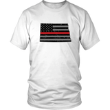 North Dakota Firefighter Thin Red Line