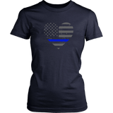 Police Thin Blue Line Heart