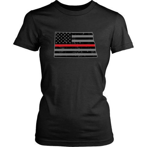 North Dakota Firefighter Thin Red Line