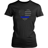 Police Thin Blue Line Heart